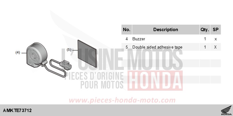 KIT,SECURITY BUZZER de ADV 350 MAT RUTHENIUM SILVER METALLIC (NHB88) 2025